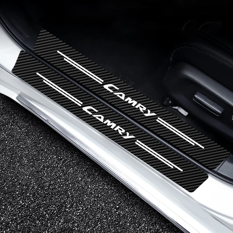 

4 PCs Car Door Protector Stickers Anti Scratch Auto Trunk Sill Scuff Decals For Camry Emblem 40 50 55 Auto Waterproof Interior