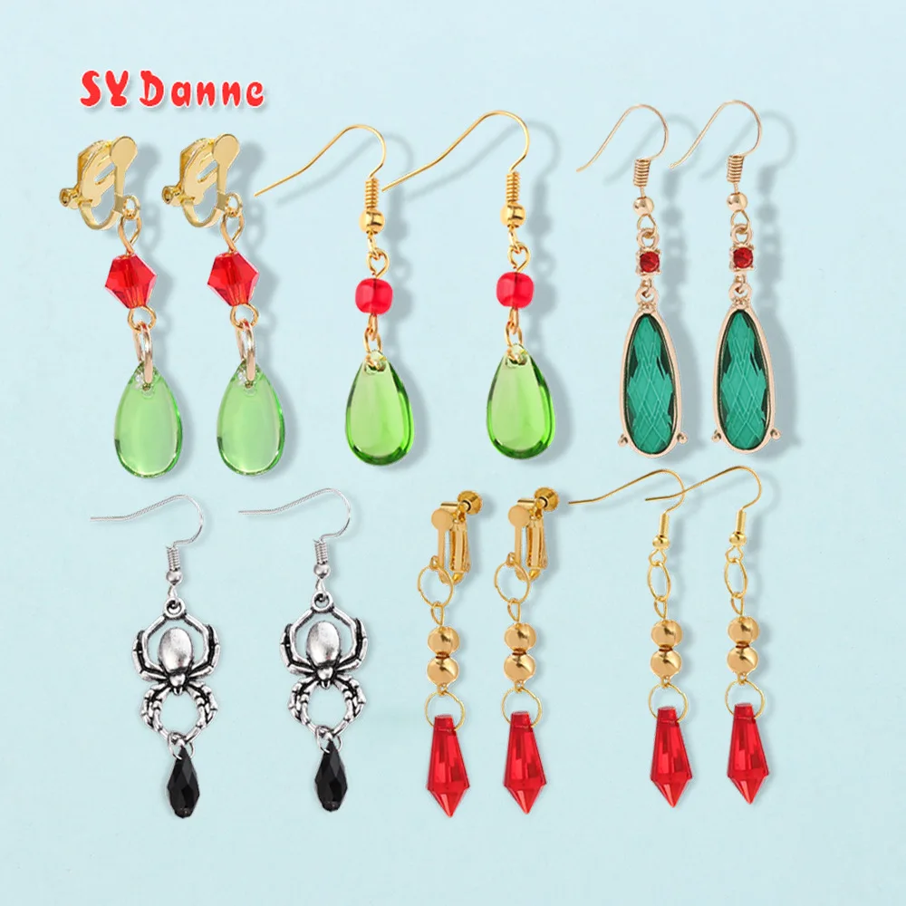 

Genshin Impact Tartaglia Earrings Anime Jewelry Cosplay Genshin girl Earring Women Trendy Accessories Crystal Drop Earring