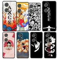 cool anime one piece for huawei p50 p20 p30 p40 5g p10 pro lite e plus p9 lite mini silicone soft tpu black phone case cover