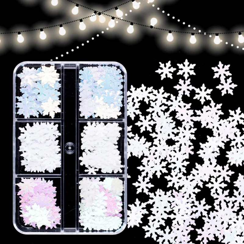 

Christmas Glitter Confetti Epoxy Resin Mold Filler Nail Sequin Glitter Flake Nail Decor Snowflake Resin Filling Material