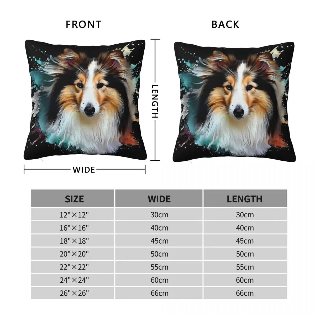 Элегантная квадратная наволочка Sheltie Shetland из овчины полиэстерная льняная