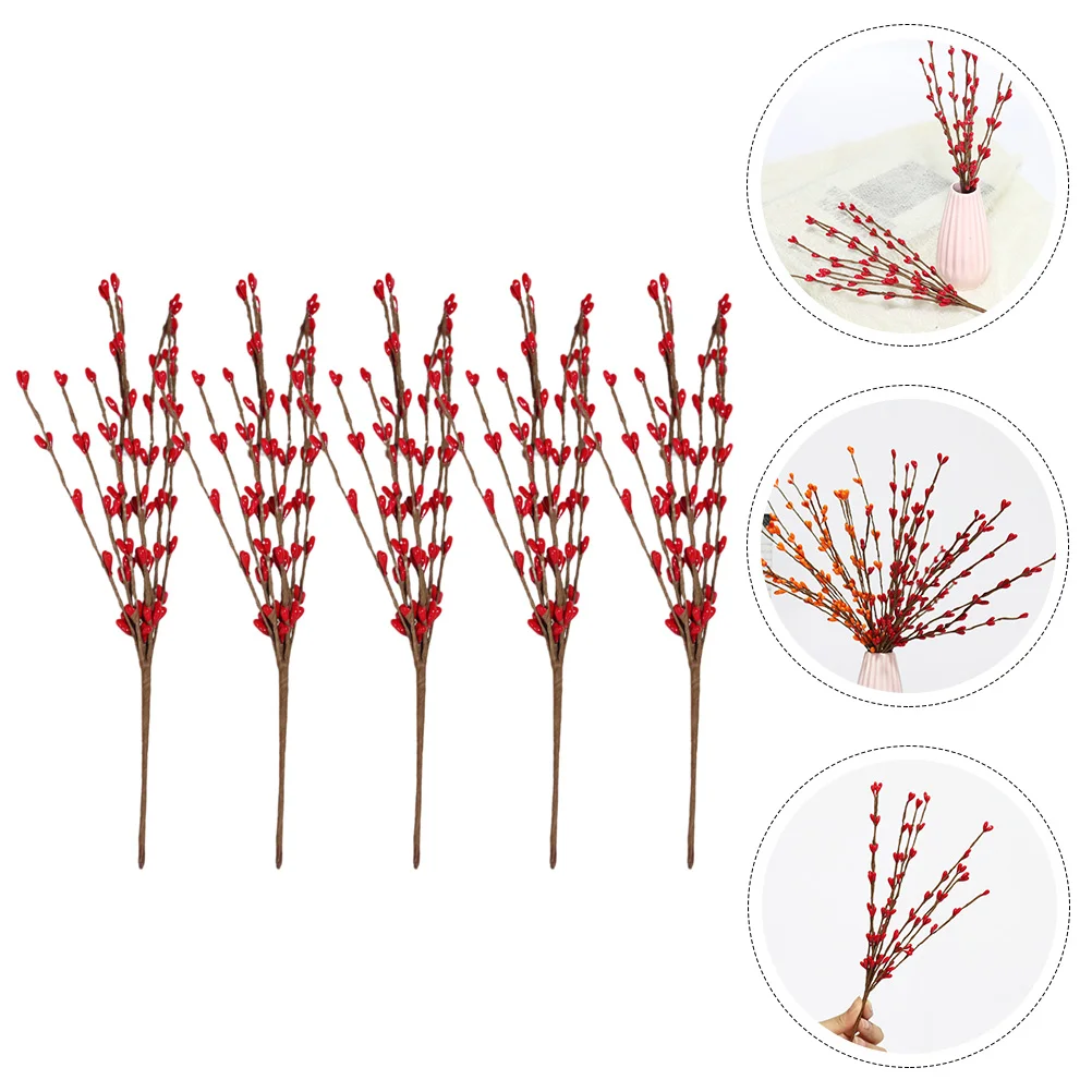 

Berry Fake Artificial Berries Red Christmas Holly Stemsbranch Tree Decoration Picks Stem Branchescrafts Faux Decorations Party