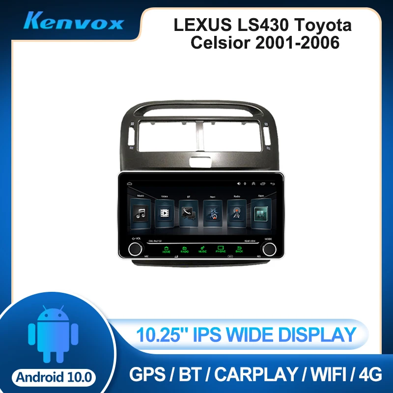 

Автомагнитола 2 din, 10,25 дюйма, IPS, Android, для LEXUS LS430, Toyota Цельсия 01-06, мультимедиа, GPS-навигация, Авторадио, головное устройство с видео