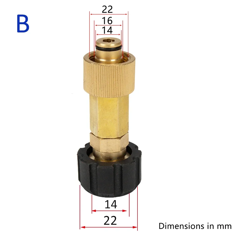 Латунный соединитель для мойки высокого давления HD адаптер EasyForce соединение M22