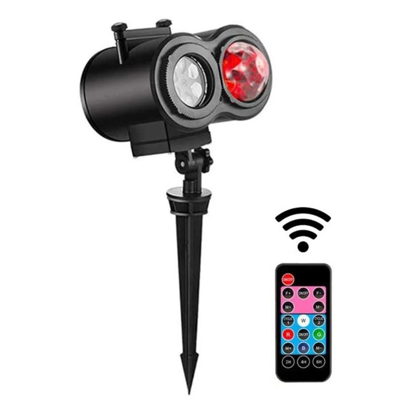 

Праздничный прожектор, светодиодная лампа в виде снежинки, регулируемое водонепроницаемое украшение, точесветильник светильник для улицы,...