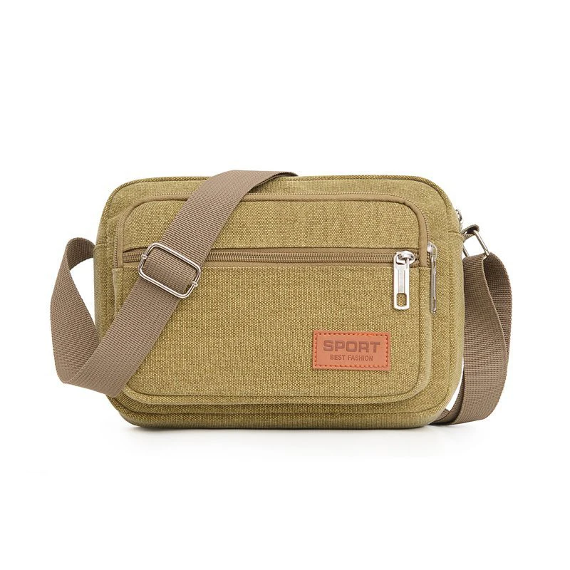 

Миниатюрная модная повседневная мужская сумка высокого качества, маленькая прочная тканевая сумочка-мессенджер, портативная качественная на ремне с клапаном