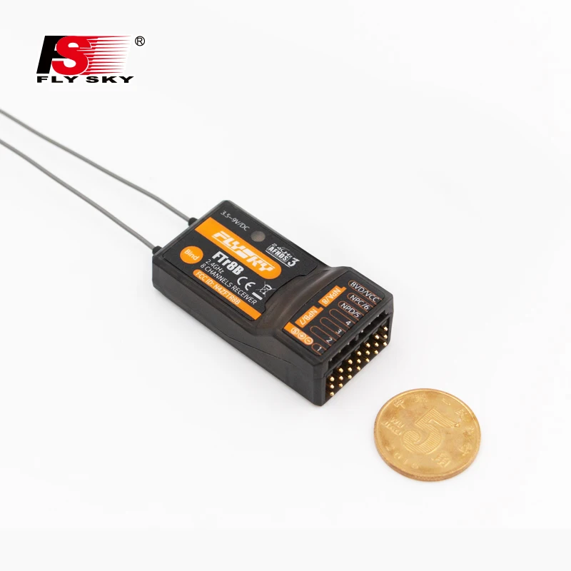 

Приемник с двумя антеннами FLYSKY FTr8B AFHDS3 2,4G 8CH PWM/PPM/i.BUS Out/S.BUS Для PL18 NB4 NB4 Lite самолета вертолета транспортных средств