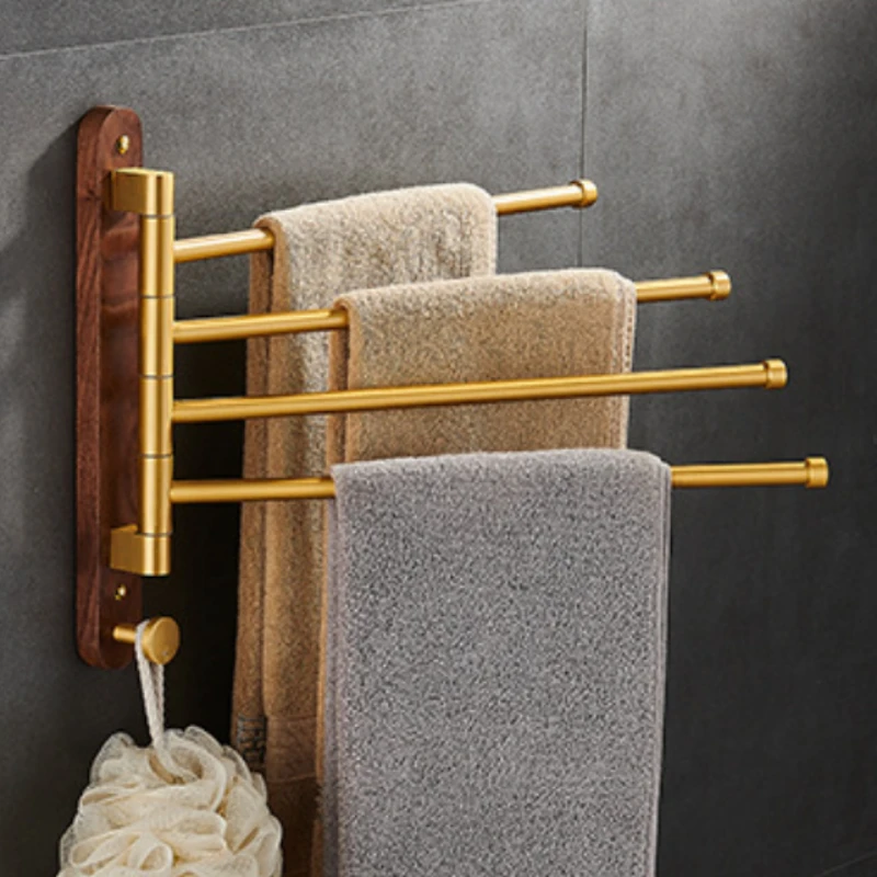 

Вращающаяся вешалка для полотенец из ореха и алюминия