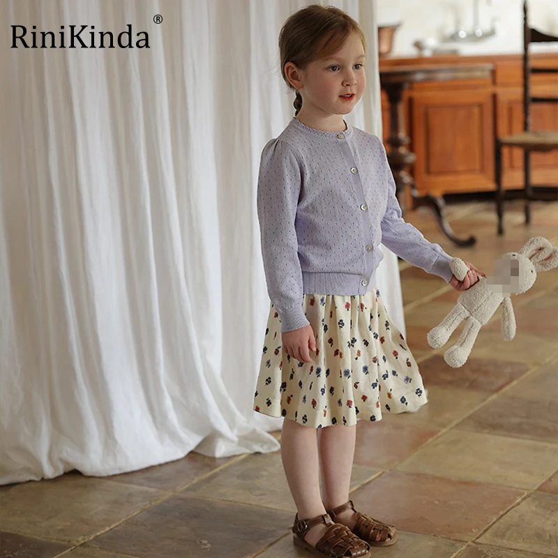 

Sweet Children Clothes Autumn Sollid Long Sleeve Tops Sweater Knitted Kids Cardigan Baby Sweater Coat Girls Jackets