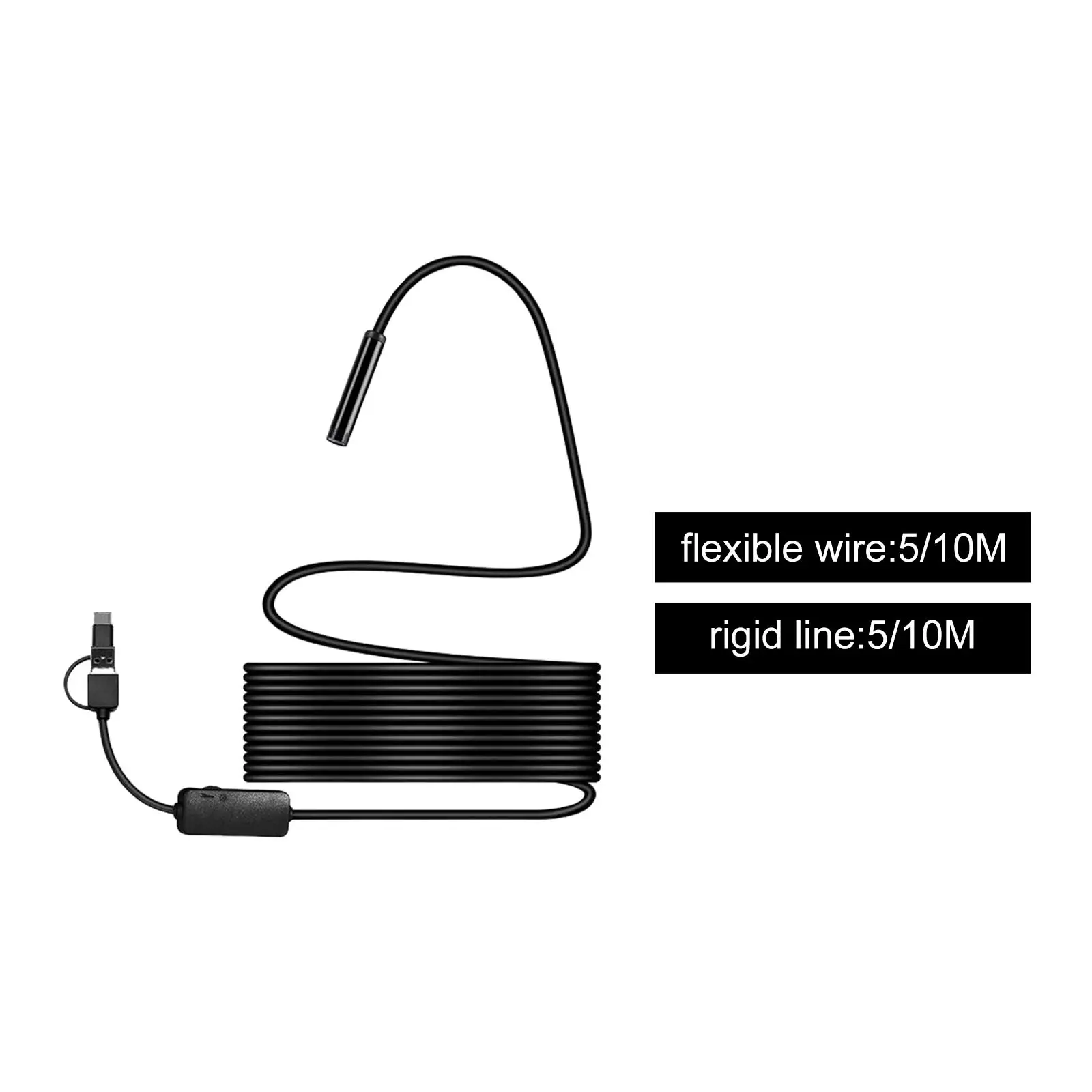 USB-эндоскоп 5 мм водонепроницаемый промышленный бороскоп USB-прицел камера для