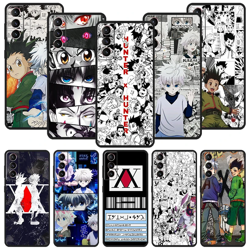 

Anime Hunter X Hunter Black Phone Case for Samsung Galaxy S21 S22 S23 Ultra S20 FE S10 Plus Lite S10E S9 S8 + Silicone Cover