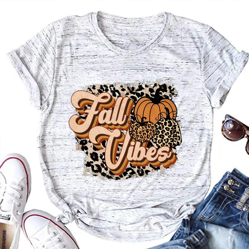 

Fall Leopard Retro Shirt Fall Shirts Thanksgiving Tee Hello Pumpkin Clothes Thankful Grateful Blessed Tops Thanksgiving Shirts m