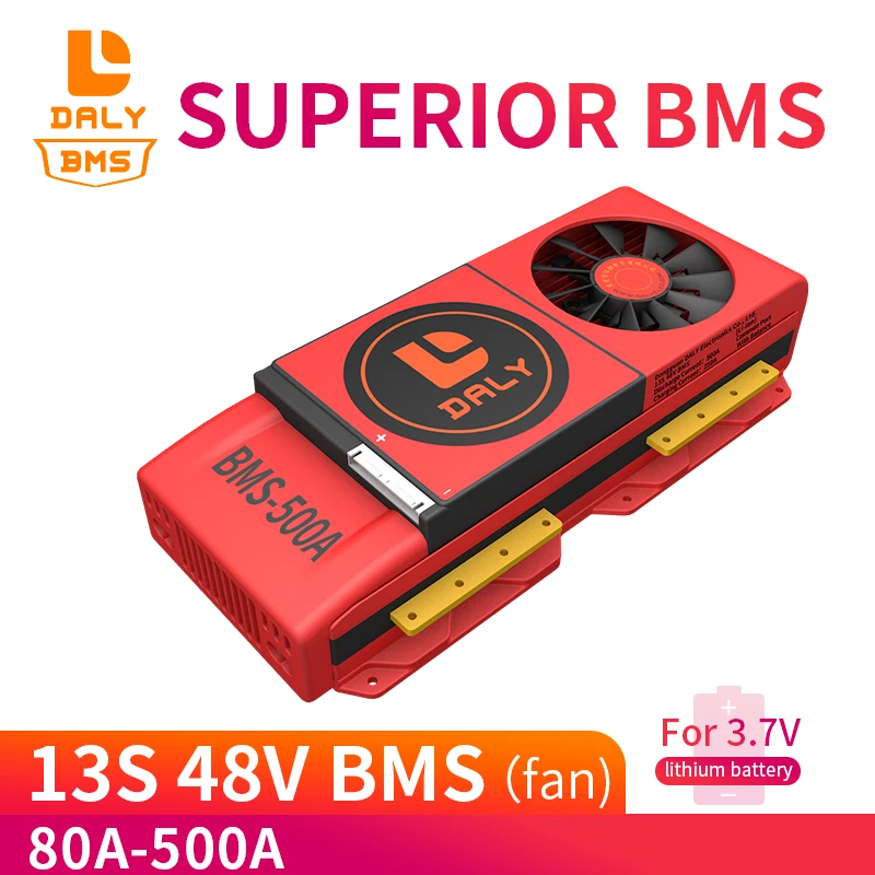 

BMS 48 в 13S 80A 100A 150A 200A 250A 300A 400A 500A с вентилятором и балансом для литий-ионного аккумулятора 18650, солнечный инвертор