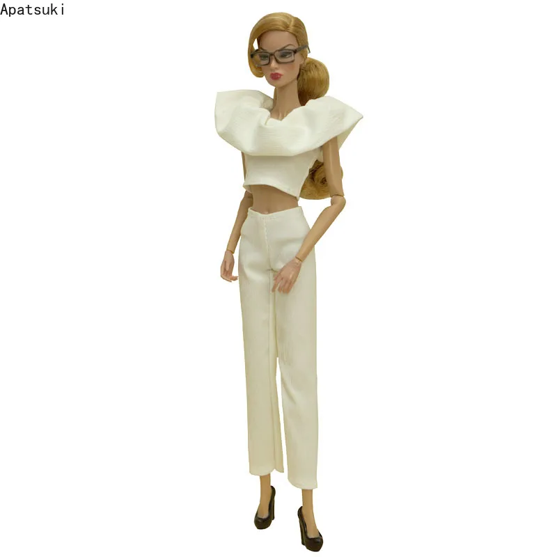 

Комплект одежды для куклы Барби, Белый Модный комплект одежды для куклы Барби, кроп-топ, узкие брюки, 1/6, аксессуары для кукол, детские игрушк...