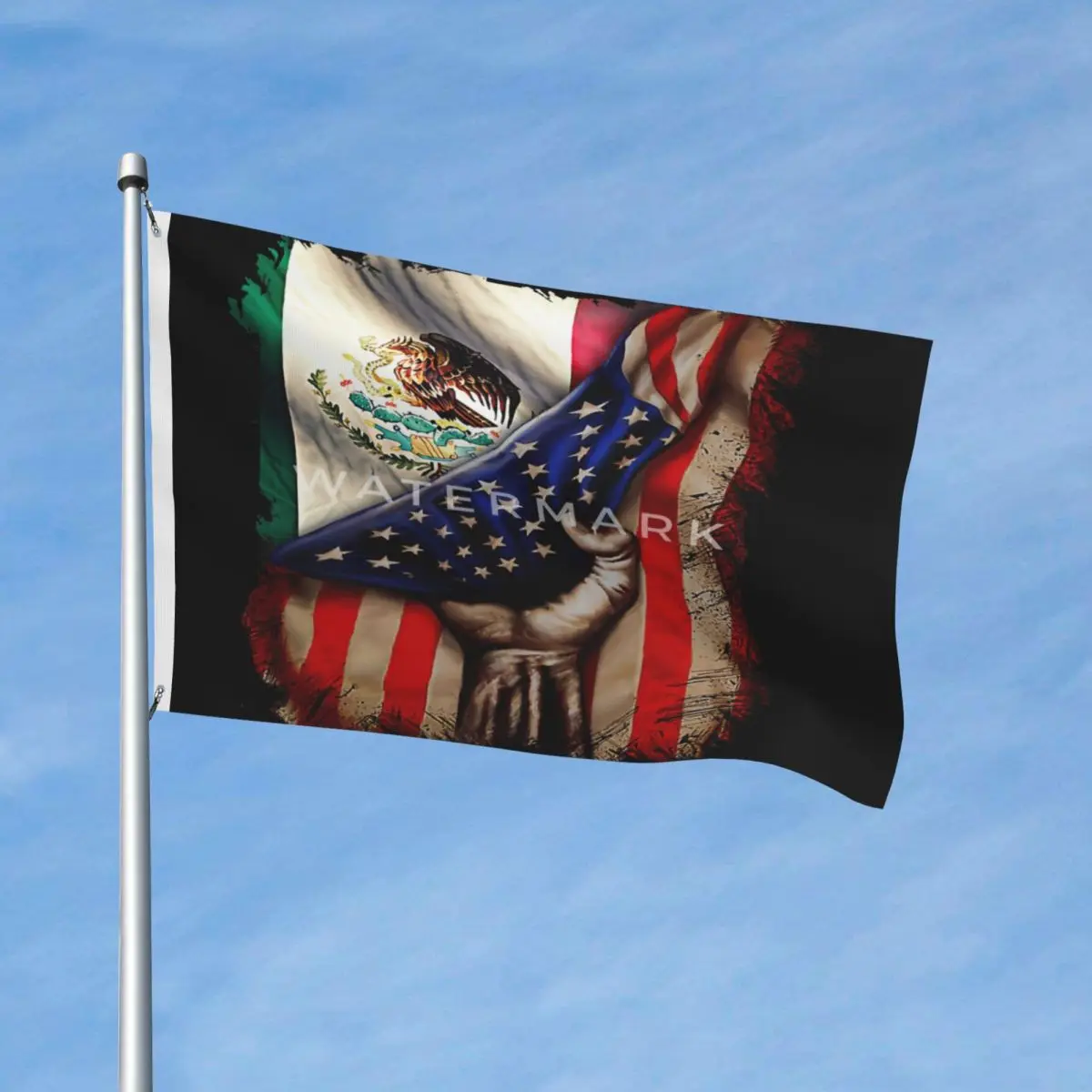 

Мексиканские корни Американский Мексиканский Флаг декор с флагами современный с металлическими Люверсами устойчивый к выцветанию драпиро...