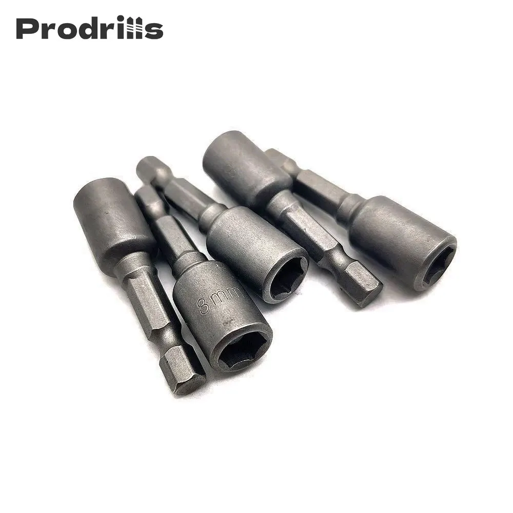 

5Pcs 8mm Magnetic Nut Driver Set Socket Adapter Drill Bit for Tools Set Professional Torque Wrench Set 1/4" Hex Shank