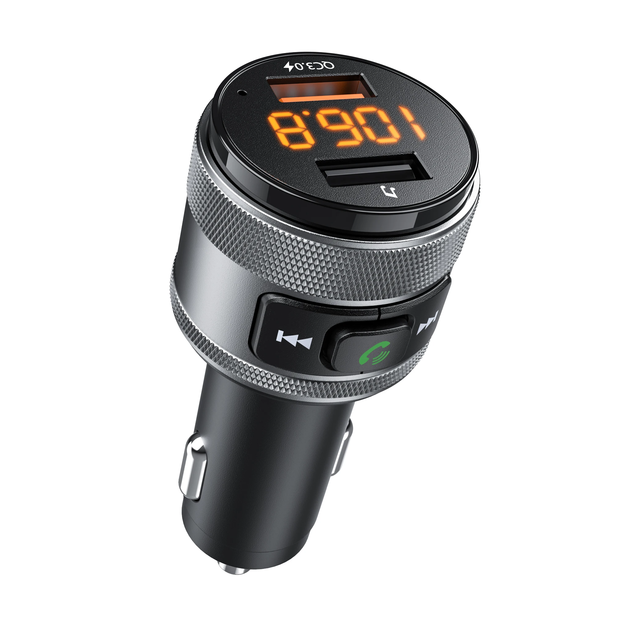 

LENCENT Bluetooth 5.0FM-передатчик с 2 USB-портами 3.0 Беспроводной Bluetooth FM-радиоадаптер Музыкальный плеер для автомобильного комплекта