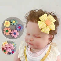 baby girl hair clips big lattice flower barrettes cute hair accessories for girls children hair pin new born photography props