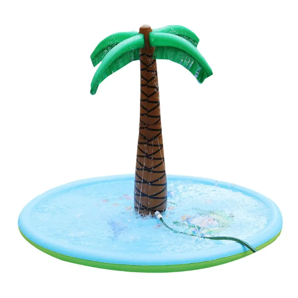 

New Hawaiian Beach Party Decor Backdrop Photo Props Coconut Trees Water Spray Mat Inflatable Toys Tropical Palm Tree