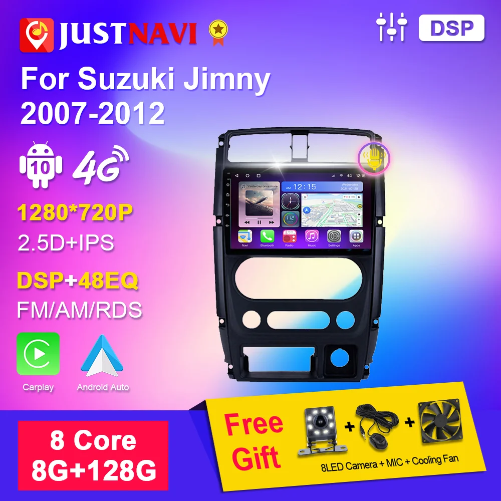 

IPS Android 10.0 Auto Stereo Multimedia Player For Suzuki Jimny 2007-2012 GPS Navigation Car DVD Radio Audio 4G WiFi Carplay