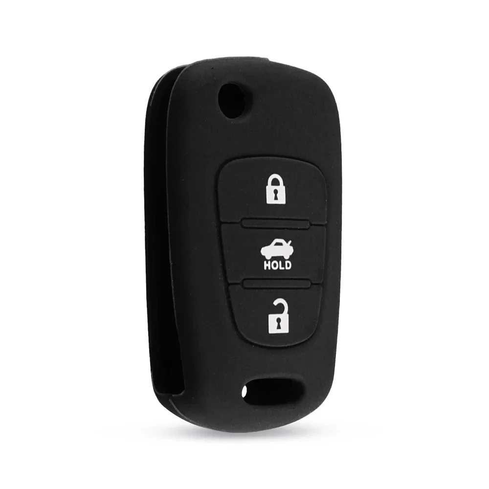 

Силиконовый чехол-книжка KEYYOU 3BTN для автомобильного ключа для Kia RIO K2 K3 K5 Ceed Cerato Sportage SOUL для Hyundai Verna i20 i30
