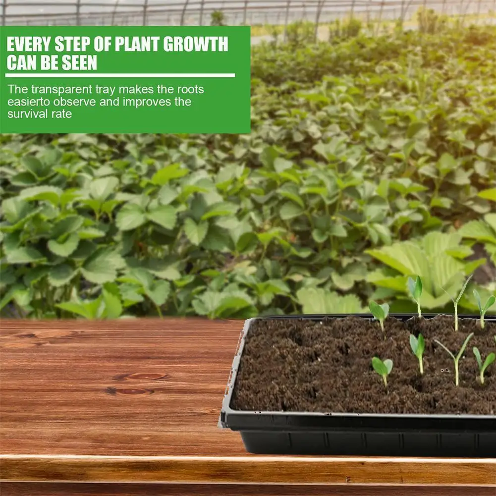 

Durable Plastic Seedling Tray Plant Vegetable Planting Germination Supplies Hydroponic Seed Nursery Pot Garden Cultivation L5j7