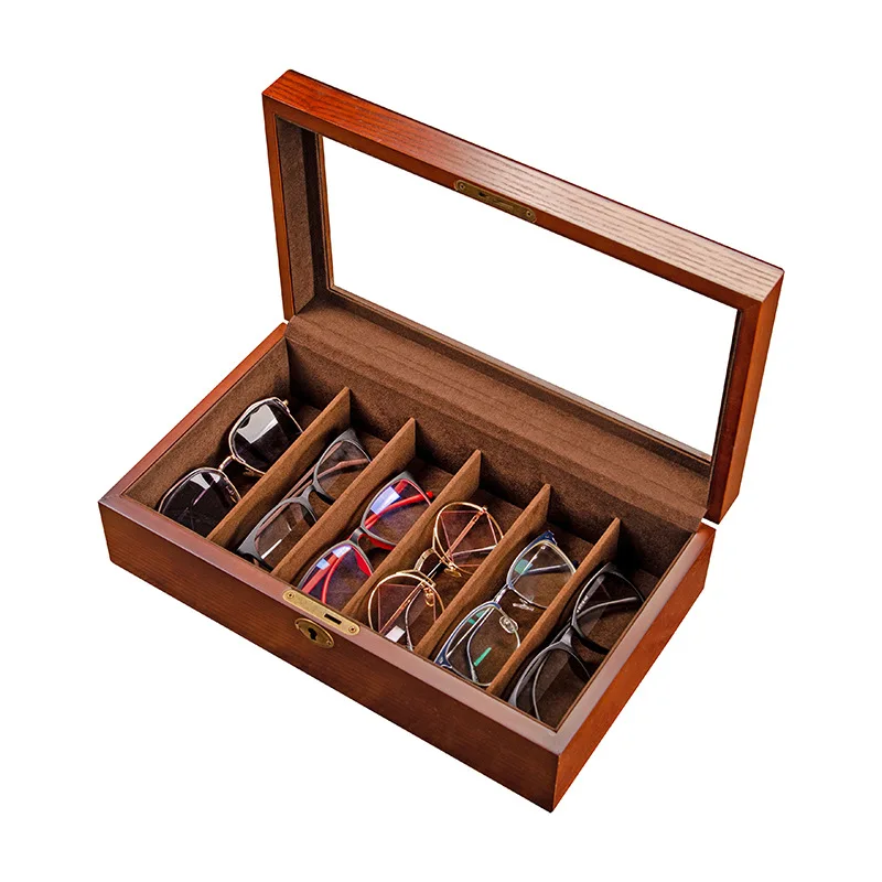 

Деревянный органайзер для солнцезащитных очков на 6 пар