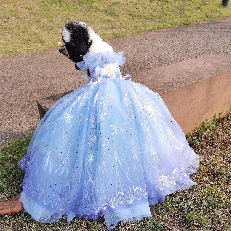 

Dog clothes spring and summer thin cat princess dress wholesale lace wedding dress