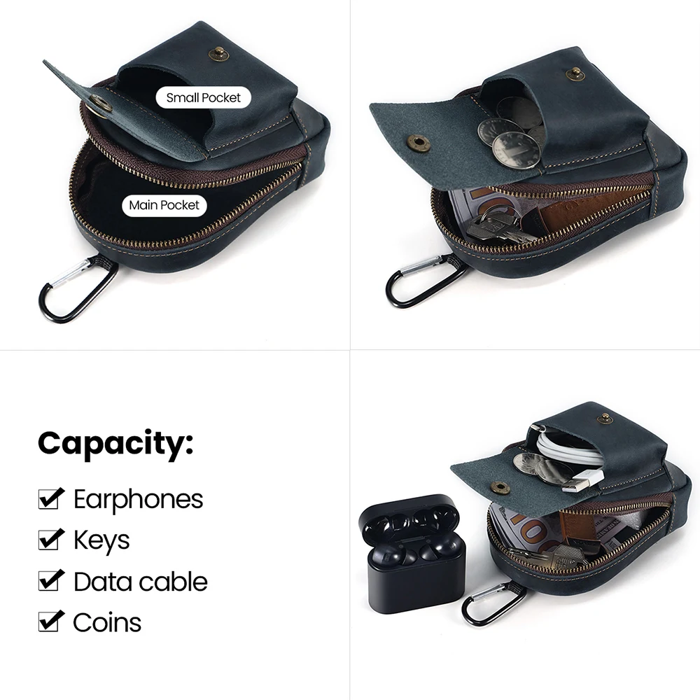 Повседневный маленький кошелек JOYIR из натуральной воловьей кожи для мужчин