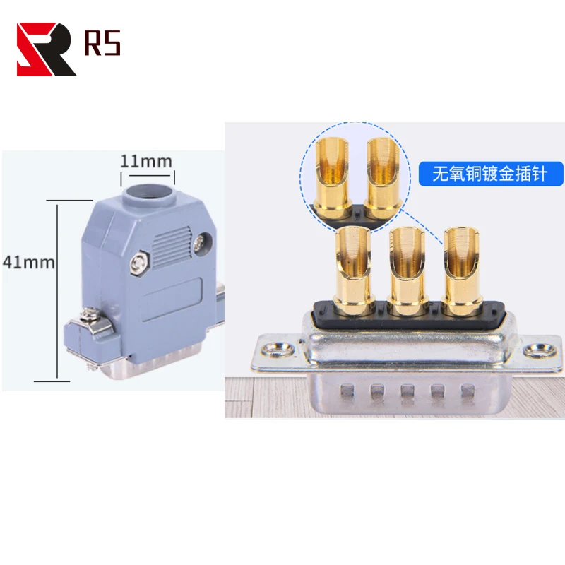 

Штекерный разъем питания D_SUB 3W3, контактный паяльный тип, соединитель из АБС-пластика, 1 шт.