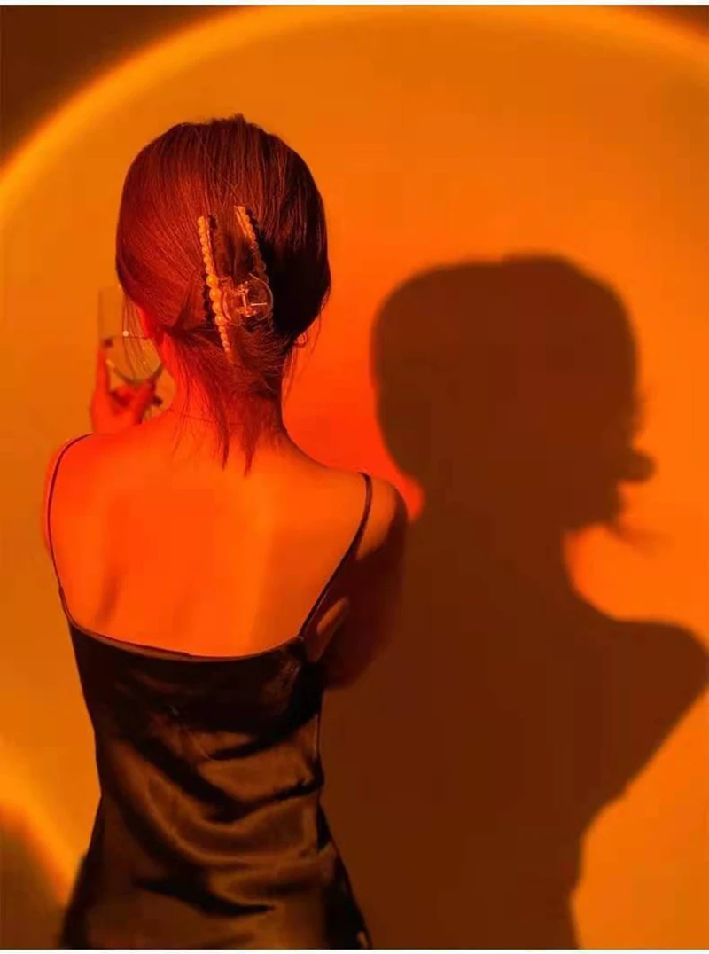 

Фоновая лампа для рассвета и заката, настольная лампа для заката, светодиодсветодиодный Радужная проекционная лампа для прямой трансляции,...