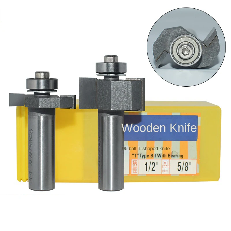 

Обрезной нож с подшипником, Т-образный паз, с хвостовиком, резак, Деревообрабатывающие инструменты