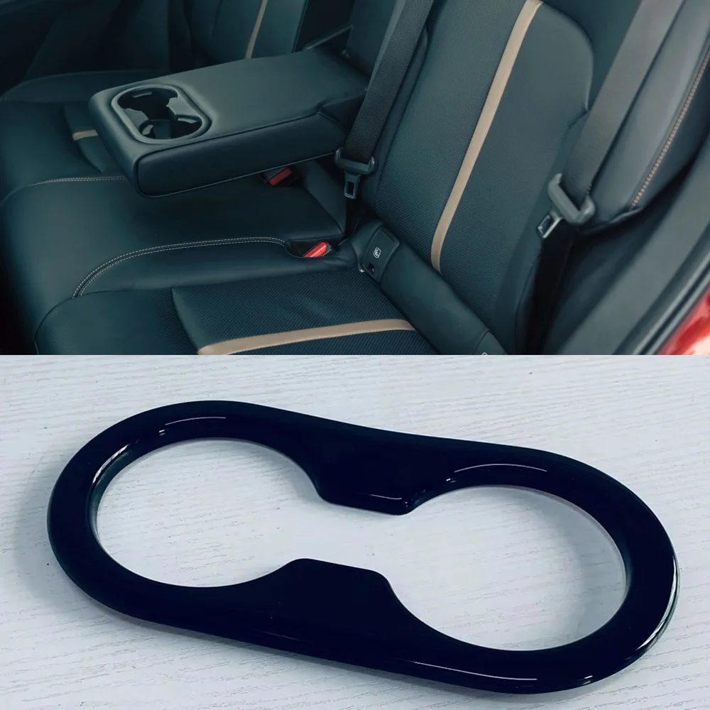 

Auto Accessories For Mazda CX60 CX 60 2022 2023 2024 ABS Car Styling Interior Rear Water Cup Holder Cover Trim Frame Ring