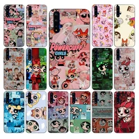 bandai cute cartoon powerpuff girls phone case for huawei nova 2 i plus 3 i e 4 e 5 i pro 6 se 6 5g