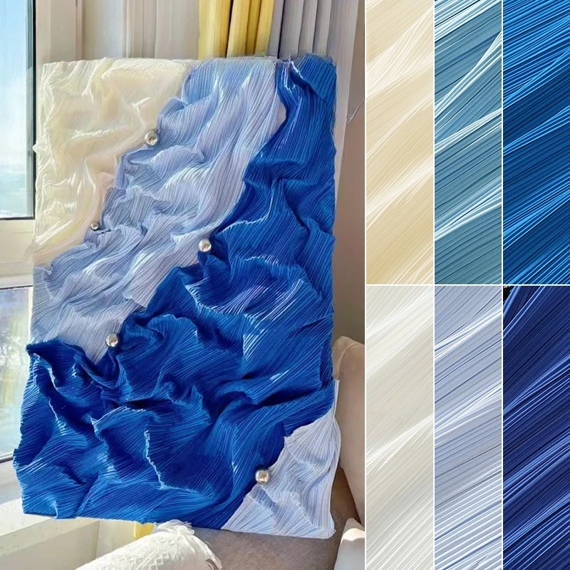 Складная ткань плиссированная текстура картина ручная работа сделай сам