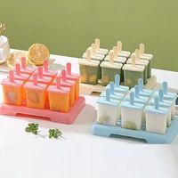 silicone ice cream mold diy homemade popsicle moulds freezer 9 cell small size ice cube tray popsicle barrel makers baking tools