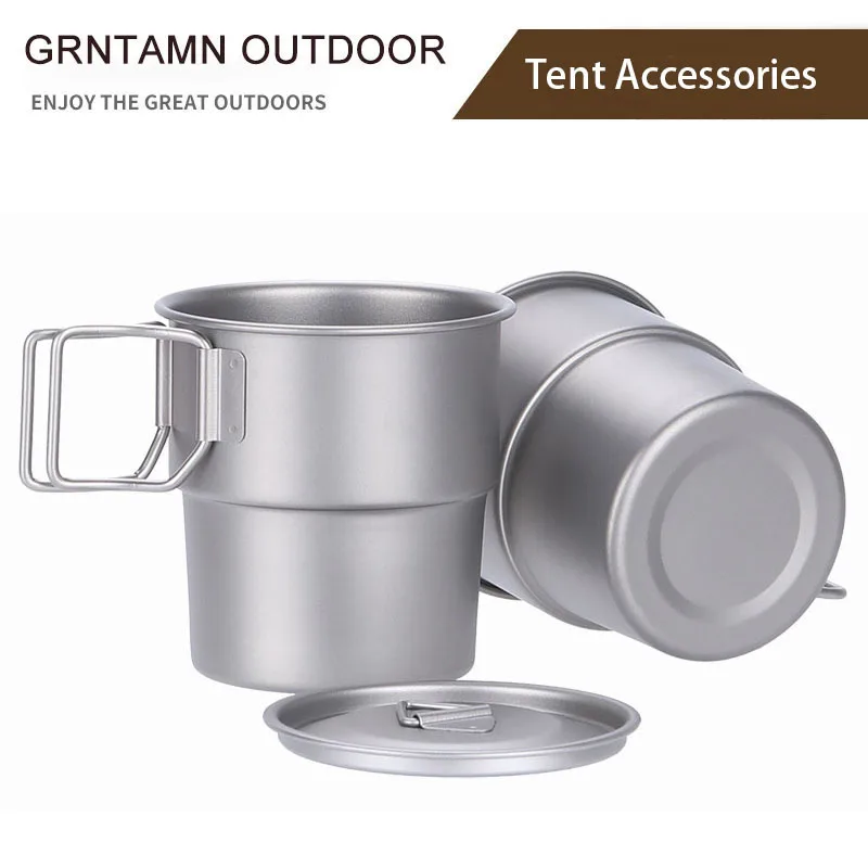 Легкая кружка для кемпинга из титана со складной ручкой ваших потребностей на