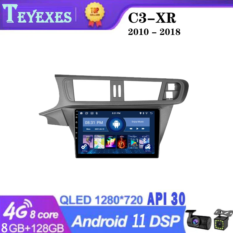 

TEYEXES Carradio For Citroen C3-XR 2010 - 2018 Car Radio Stereo Multimedia Video Player Navigation GPS Android 11 2 Din 2din
