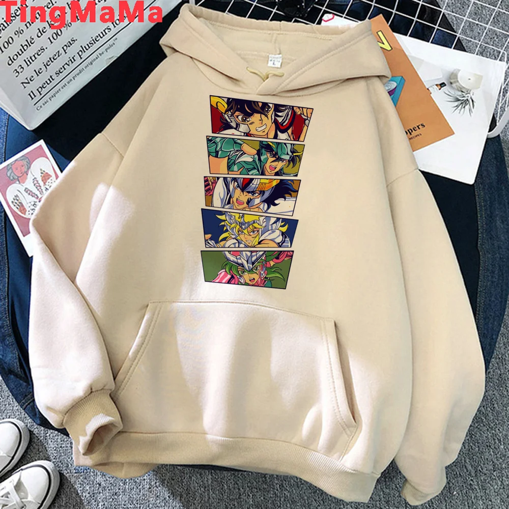 

Knights of the zodiac hoodies men Kawaii japanese Korean style vintage tracksuit man Winter clothing