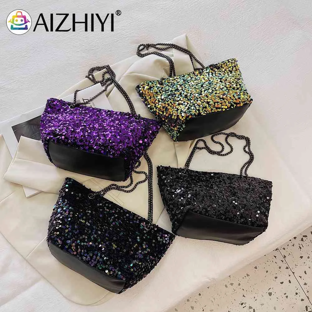 

Fashion Sequins Shoulder Clutch Bag for Women Sparkling Large Capacity Handbag Women Birthday Party Present