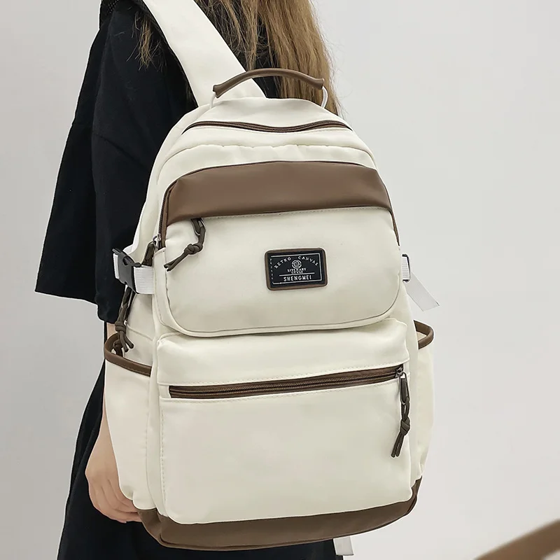 

Дорожная белая сумка для мужчин и женщин, школьный ранец для девушек и мальчиков, Модный женский рюкзак для ноутбука и колледжа