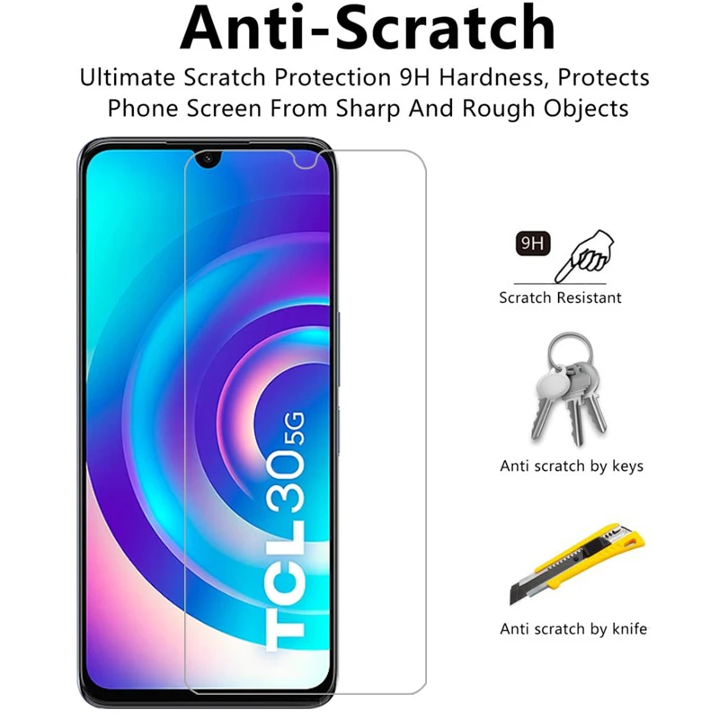 Фото Защитное закаленное стекло для tcl 30 plus 5g, защитная пленка для экрана tcl30 30plus tcl30plus, пленка для телефона glas tlc №4