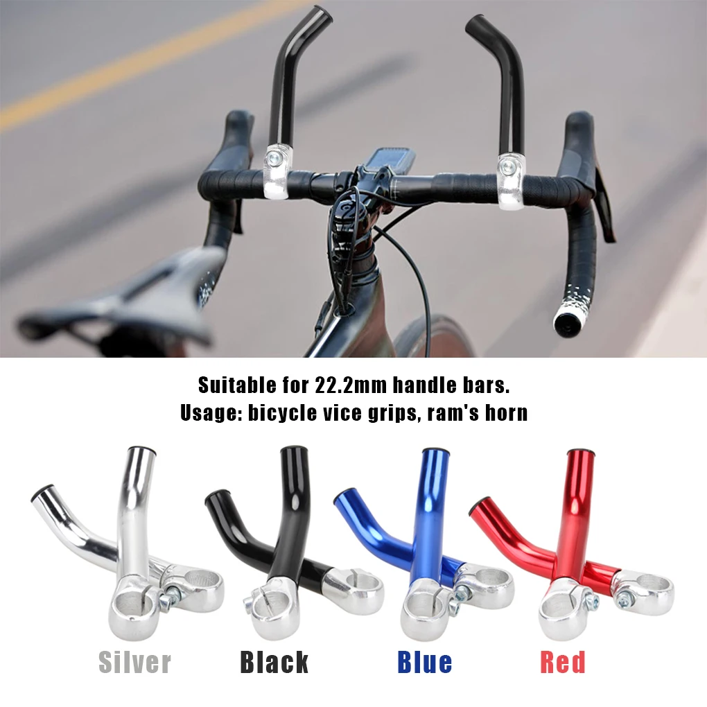 Anti-slide Bike Color 3 Deputy Grips - Aluminum Alloy Super Light Handlebar Extender Bike Handle blue