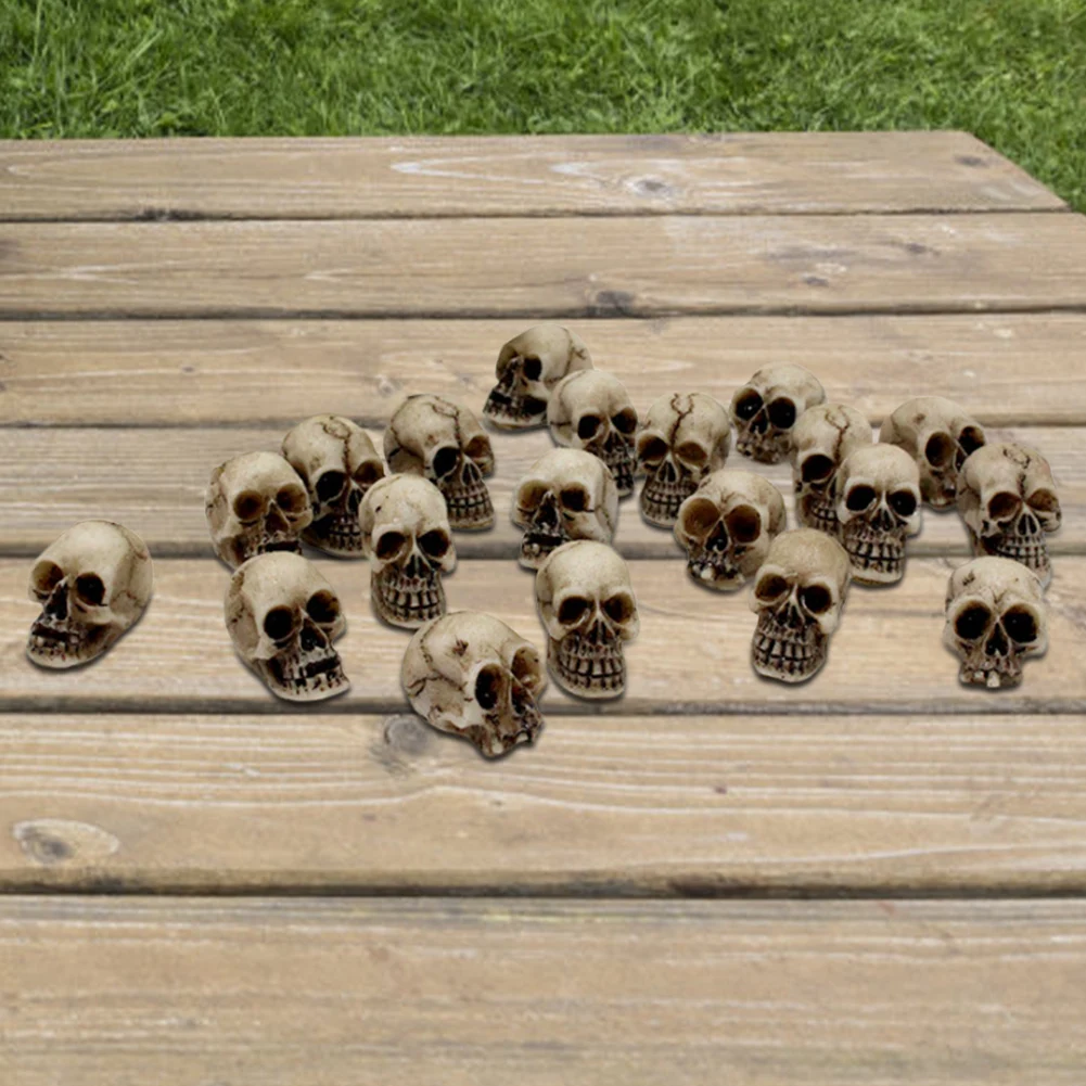 20 Шт. Мини-фигурки Черепа Милый Скелет Гном Декор Садовые Статуи На Хэллоуин ПВХ