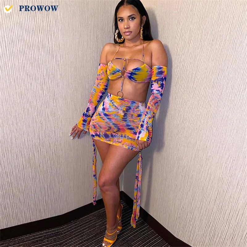 

Женские вечерние платья PROWOW, оптовая продажа, сексуальное мини-платье с открытыми плечами и длинным рукавом, Женская пляжная Клубная одежда...