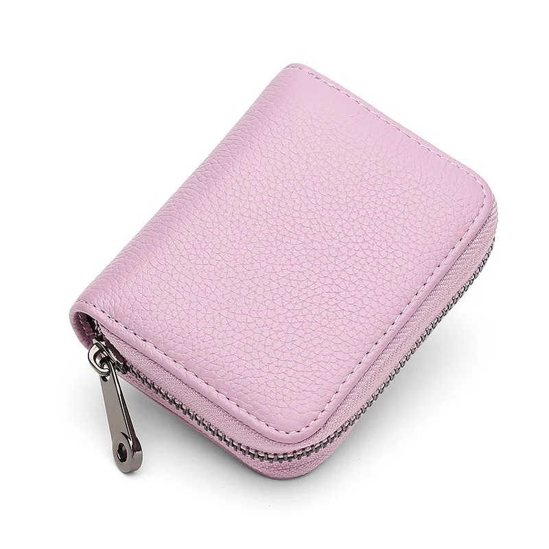 20 Slots Genuine Leather Card Holder Unisex Cowhide Card Bags For Business Credit ID Cards Driving License RFID Anti-scanning