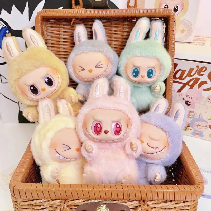 Оригинальная кукла Labubu с подставкой фигурка флип со мной виниловая лицом