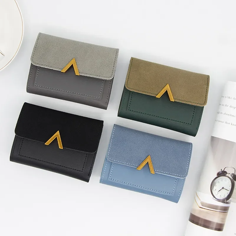 Women's Wallet Short Women Coin Purse Wallets Card Holder Ladies Small Wallet Female Hasp Mini Clutch Girl Money Bag