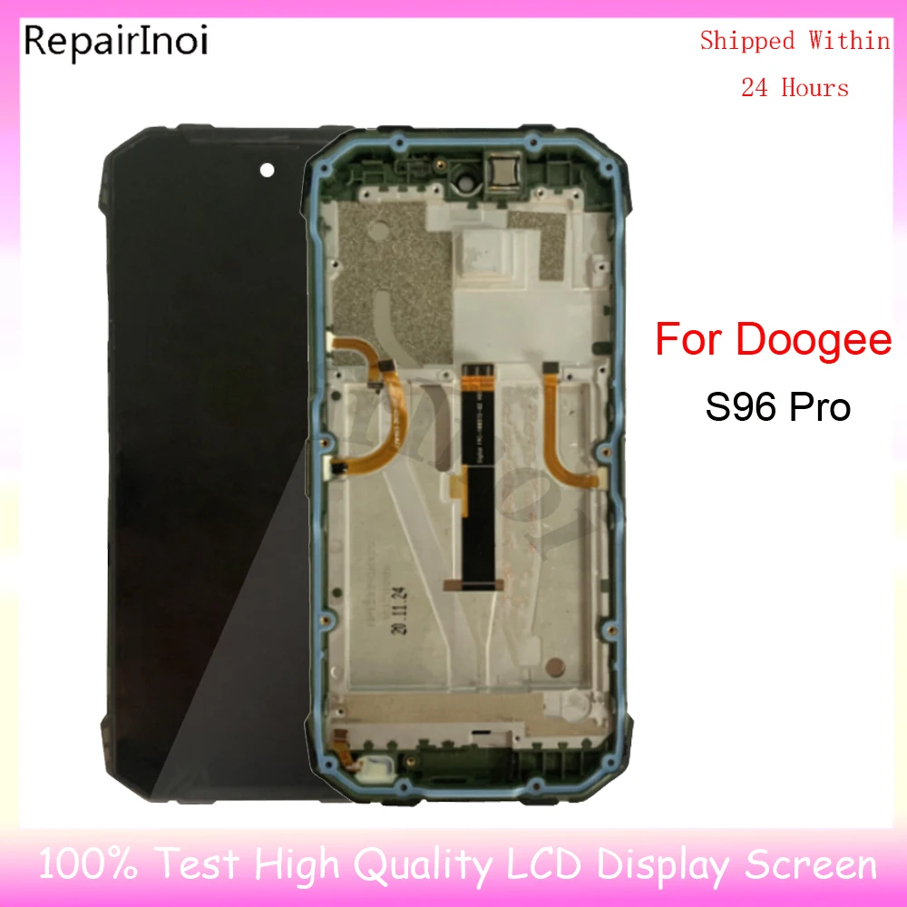 

Оригинальный б/у ЖК-дисплей для Doogee S96 Pro, ЖК-дисплей с рамкой кодирующий преобразователь сенсорного экрана в сборе, замена