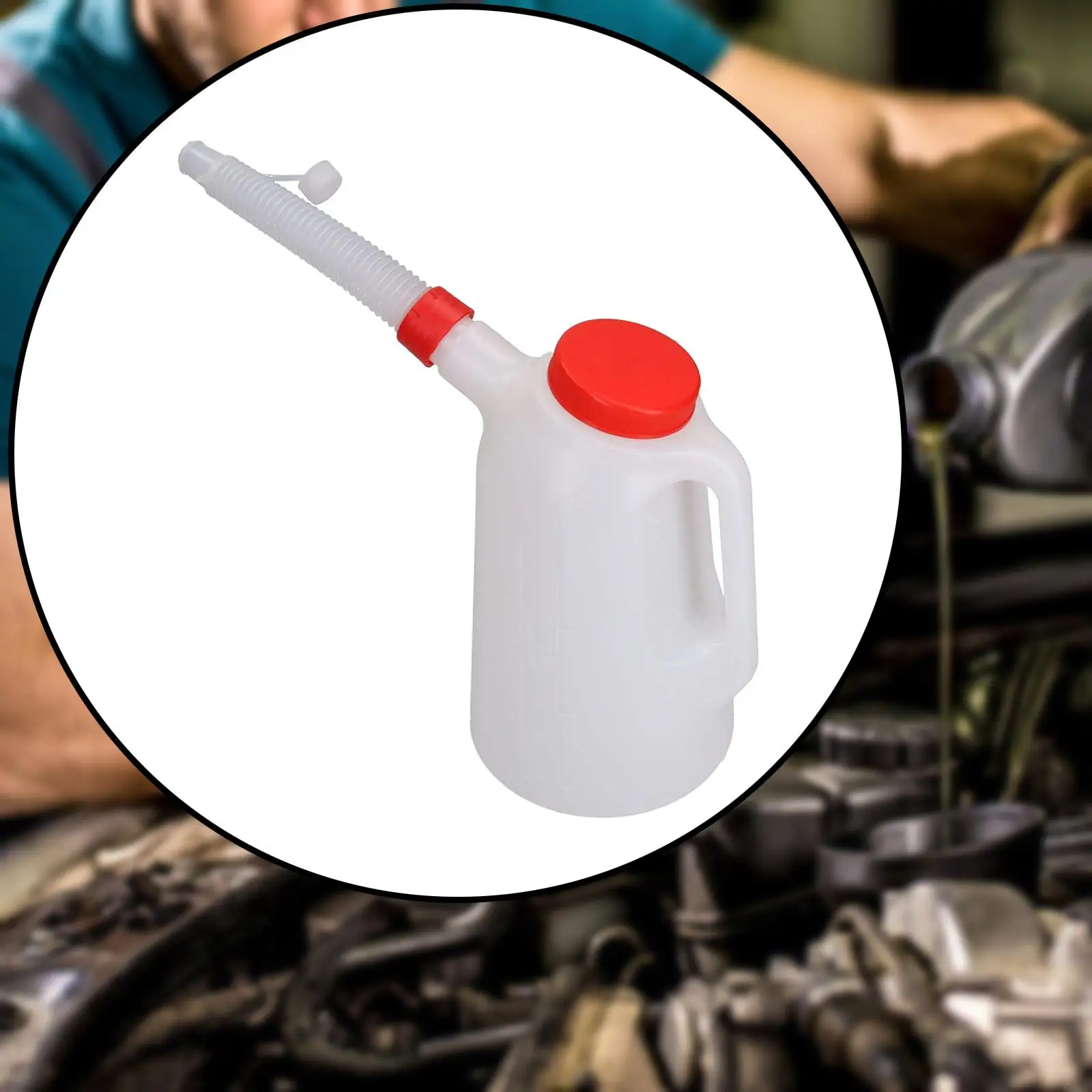 Контейнер для измерения масла прочный кувшин с крышкой 5 л автомобиля